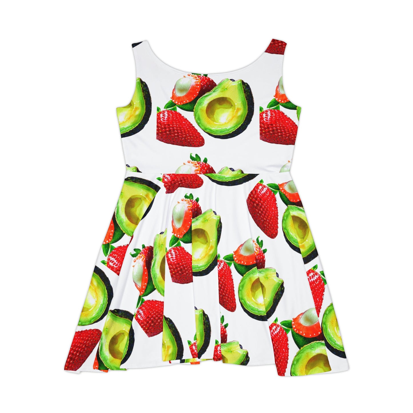 Avocado and Strawberry Women's Skater Dress (AOP)