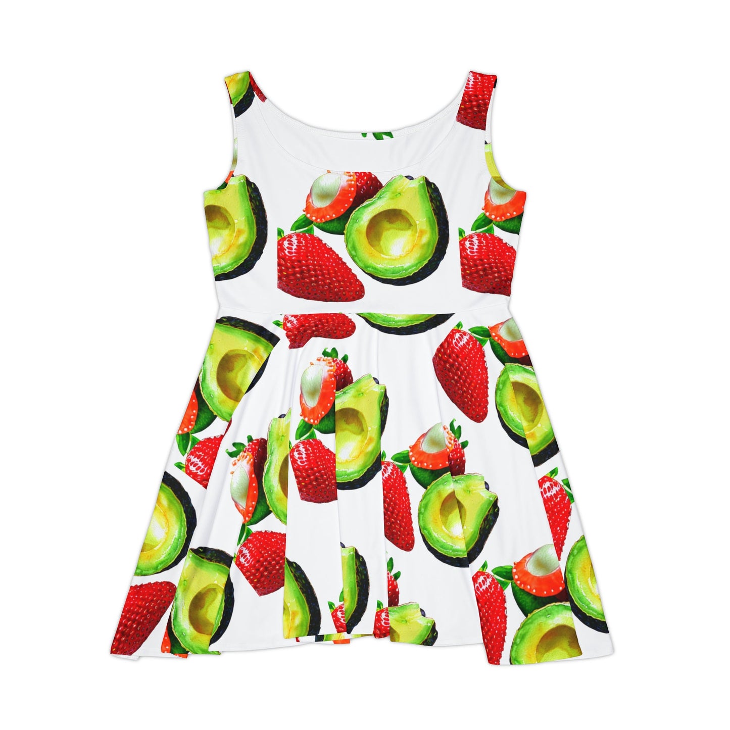 Avocado and Strawberry Women's Skater Dress (AOP)